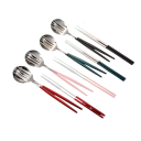 Portable Cutlery Set Spoon Fork Chopsticks with Case Thin Travel Utensils for Food at Work School Picnic 1