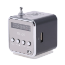 Portable Digital FM Radio Speaker with LCD Display 3W MP3 Player TF Card USB Mini Radio Receiver Rechargeable 600mAh LED Audio Slot 32GB 1