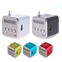 Portable Digital FM Radio Speaker with LCD Display 3W MP3 Player TF Card USB Mini Radio Receiver Rechargeable 600mAh LED Audio Slot 32GB 12