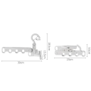 Portable Folding Travel Clothes Hanger for 5 Hangers Folding Storage Hanger from PP Ideal for Holidays Home and Outdoor Use 2