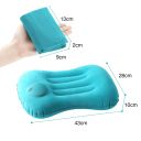 Portable Inflatable Pillow 43x28x10 cm Neck and Back Support Travel Pillow with Valve Lightweight Compact 120 g Relaxation for Air Travel 7
