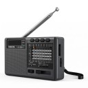 Portable Stereo Radio 8 x 3.5 x 14 cm with FM, AM and SW Bands, MP3 Player, Bluetooth and Rechargeable Battery via USB in Black 4
