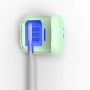 Portable UV Toothbrush Steriliser 5x5 cm Green UVC Light USB Rechargeable Bathroom Case for Disinfection 5