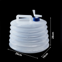 Portable Water Container 15l 26 x 19 x 28 cm Folding Jerry Can with Handle Camping Hiking Garden Travel Drinking Water Storage 2