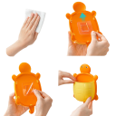 Portacepillos de dientes de 19 cm con diseño de tortuga, organizador de baño con dibujos animados, soporte para cepillos de dientes y artículos diversos para niños y adultos. 8