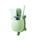 Portacepillos de dientes de 19 cm con diseño de tortuga, organizador de baño con dibujos animados, soporte para cepillos de dientes y artículos diversos para niños y adultos. 9