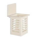 Portacepillos de dientes de pared para baño Organizador de almacenamiento para cepillos, peines y cosméticos Ahorra espacio Ideal para baños pequeños 1