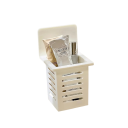 Portacepillos de dientes de pared para baño Organizador de almacenamiento para cepillos, peines y cosméticos Ahorra espacio Ideal para baños pequeños 6