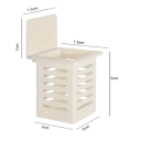 Portacepillos de dientes de pared para baño Organizador de almacenamiento para cepillos, peines y cosméticos Ahorra espacio Ideal para baños pequeños 7