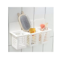 Portacepillos de dientes de pared para baño Organizador de almacenamiento para cepillos, peines y cosméticos Ahorra espacio Ideal para baños pequeños 8