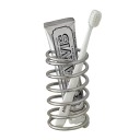 Portacepillos y cepillos de dientes de acero inoxidable para el baño 6,5x6,5x11 cm Soporte de almacenamiento para cepillos de dientes, cepillos y tubos de pasta de dientes 1
