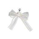 Portachiavi 17 x 12 cm Imitazione perle Fiocco perla con pizzo Elegante ciondolo per chiavi borsa zaino Accessorio da donna 2