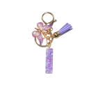 Portachiavi 4 cm Portachiavi in resina Iniziali viola e farfalla Decorazione per borsa zaino Regalo per donne 10