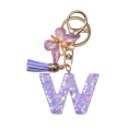 Portachiavi 4 cm Portachiavi in resina Iniziali viola e farfalla Decorazione per borsa zaino Regalo per donne 24