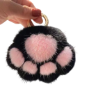 Portachiavi 8,5 x 8,5 cm Poliestere Peluche Zampa di Gatto Portachiavi Zaino Borsa Accessorio Morbido e Peloso Regalo Carino 10