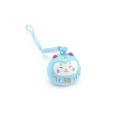 Portachiavi 8 cm Gatto della fortuna giapponese Maneki Neko Decorazione in rame Talismano per la fortuna per chiavi Zaino Borsa 7