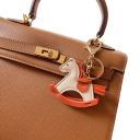 Portachiavi cavallo a dondolo 7 x 6 cm Pelle sintetica Accessorio decorativo per borsa zaino regalo carino alla moda 2