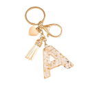 Portachiavi con iniziali bianche e cuoricino 4 cm Portachiavi in resina Decorazione per borsa Zaino Regalo 1