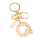 Portachiavi con iniziali bianche e cuoricino 4 cm Portachiavi in resina Decorazione per borsa Zaino Regalo 16