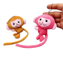 Portachiavi con scimmietta di peluche 9 x 25 cm Portachiavi di peluche morbido Decorazione per chiavi zaino borsa Regalo carino 1