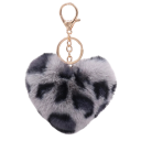 Portachiavi Cuore di Leopardo in Peluche Portachiavi Morbido con Motivo Animale Decorazione per Borsa Zaino Regalo 5