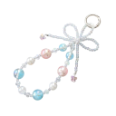 Portachiavi di Perline in Resina con Fiocco Pendente Decorativo per Chiavi Borsa Zaino Accessorio Elegante Regalo 2