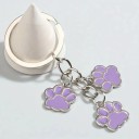 Portachiavi impronta di zampa 7 x 4 cm Lega metallica Portachiavi in metallo per borsa zaino regalo per amanti dei cani 5