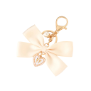 Portachiavi in imitazione perla 9 x 9,5 cm Design in metallo Nastro e cuore Elegante portachiavi per chiavi borsa regalo per donne 5