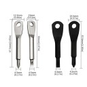 Portachiavi in metallo con set di 2 mini cacciaviti piatto e a croce con anello per appendere per piccole riparazioni e uso quotidiano 2