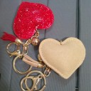 Portachiavi in pelle a forma di cuore J3500 9