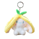 Portachiavi in peluche a forma di carota apribile con coniglietto all'interno 12 cm Giocattolo decorativo Coniglietto in peluche Regalo originale Accessorio carino 4