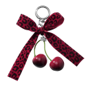 Portachiavi Pizzo Imitazione perle Fiocco con ciliegie Pendente decorativo per chiavi borsa zaino Accessorio romantico 7