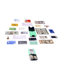 Portafoglio compatto da uomo 8 x 7 x 3 cm Policarbonato Alluminio aeronautico Sintetico Protezione RFID Apertura a clip con pulsante 2