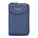 Portafoglio da donna a spalla in PU pelle 18 x 11 x 4 cm Con tasca sotto il risvolto e scomparto con zip Piccola borsa con cintura 5