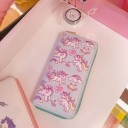 Portafoglio da donna con cerniera e stampa di unicorno Forma allungata Motivi colorati e giocosi Materiale in PU e poliestere Dimensioni 20 x 10 x 4