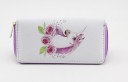 Portafoglio da donna con cerniera e stampa di unicorno Forma allungata Motivi colorati e giocosi Materiale in PU e poliestere Dimensioni 20 x 10 x 1