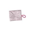 Portafoglio da donna con motivo a fiocco 13 x 11,5 cm materiale PU Portafoglio per monete Pochette cosmetica Organizer stiloso con chiusura 3
