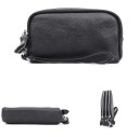 Portafoglio da donna in vera pelle Tre scomparti con zip Laccio da polso Spazio per telefono cellulare e banconote 17,5 x 10 x 4 cm 7