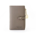 Portafoglio da donna piccolo con fibbia e tasca con zip Modello compatto pieghevole con scomparti per carte Pelle PU artificiale 14,5 x 4