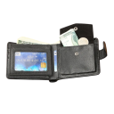 Portafoglio da uomo 10 x 12 cm in PU con tasca per monete e carte Portafoglio moderno per uomini Portafoglio da uomo elegante con scomparti 3