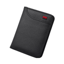 Portafoglio da uomo imbottito 11,4 x 8,3 x 1,2 cm Pelle sintetica Dimensioni compatte Diverse varianti di colore con ricamo rosso 8