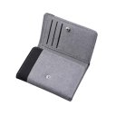 Portafoglio da uomo in tela 12,2 x 8,3 cm Piccolo portafoglio compatto con spazio per carte Portafoglio in tessuto elegante da uomo 2