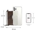 Portafoglio da uomo pieghevole con RFID 12 x 10 x 3 cm Catena Tasche con zip Pelle sintetica Protezione sicura delle carte 5