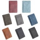 Portafoglio da viaggio sottile per documenti in ecopelle con tasche per carte Finestra trasparente per documento Fessura per estrarre la carta 11,5 20