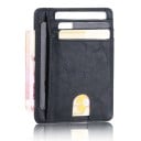 Portafoglio da viaggio sottile per documenti in ecopelle con tasche per carte Finestra trasparente per documento Fessura per estrarre la carta 11,5 21