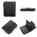 Portafoglio elegante con 15 scomparti per carte e tasca con zip per monete 10 x 12,5 x 2 cm 6