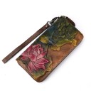 Portafoglio in pelle da donna con colibrì 4