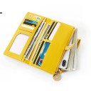 Portafoglio lungo da donna con fibbia e cinturino da polso Tasca con zip Tasche per carte e banconote Pelle PU artificiale 19,5 x 10 x 2 10
