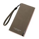 Portafoglio lungo da donna con laccio per il polso Forma slanciata Superficie opaca con angolo metallico Materiale in PU pelle 2
