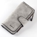 Portafoglio lungo da donna in pelle sintetica 18,8 x 10,5 x 1,8 cm Aspetto scamosciato Chiusura con laccio Tasca con zip Scomparti 7